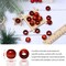 50Pcs 20mm Wood Beads Large Hole Wooden Macrame Beads with Large Hole Red Agate Wooden Loose Beads for Craft/Jewelry Making/Garlands Christmas Tree/Holiday Decor/Handmade Crafts (10mm Hole)